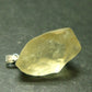 Gem Libyan Desert Glass Tektite Pendant Sterling Silver from Libya - 1.2" - 2.03 Grams