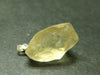 Gem Libyan Desert Glass Tektite Pendant Sterling Silver from Libya - 1.2" - 2.03 Grams