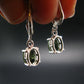 Moldavite Tektite Silver Earrings from Czech Republic - 1.95 Grams