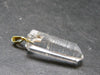 Lemurian Quartz Crystal Gold Plated Silver Pendant From Brazil - 1.6" - 5.31 Grams