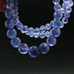 Gem Tanzanite Zoisite Necklace Beads From Tanzania - 20" - 25.11 Grams