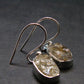 Gray Herderite Silver Earrings from Africa - 1.0" - 2.88 Grams