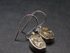 Gray Herderite Silver Earrings from Africa - 1.0" - 2.88 Grams