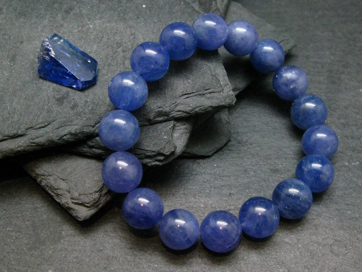 AAA Grade Gem Tanzanite Genuine Bracelet ~ 7 Inches ~ 11mm Round Beads