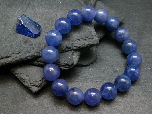 AAA Grade Gem Tanzanite Genuine Bracelet ~ 7 Inches ~ 11mm Round Beads
