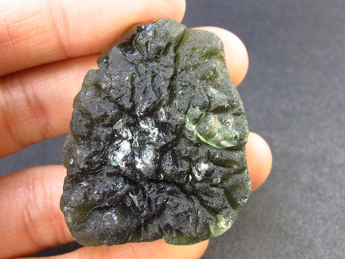 Moldavite Tektite Raw Piece from Czech Republic - 1.6" - 121 Carats - 24.2 Grams