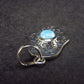 Summer’s Sea!! Rare Polished Cabochon Blue Larimar Pectolite Silver Pendant From Dominican Republic - 1.2" - 2.90 Grams