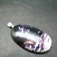 Raw Violet Kämmererite Kammererite Chrome Clinochlore Silver Pendant from Turkey - 1.6"