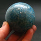 Large neon blue Apatite sphere from Madagascar- 268.58 GRAMS - 2.2"