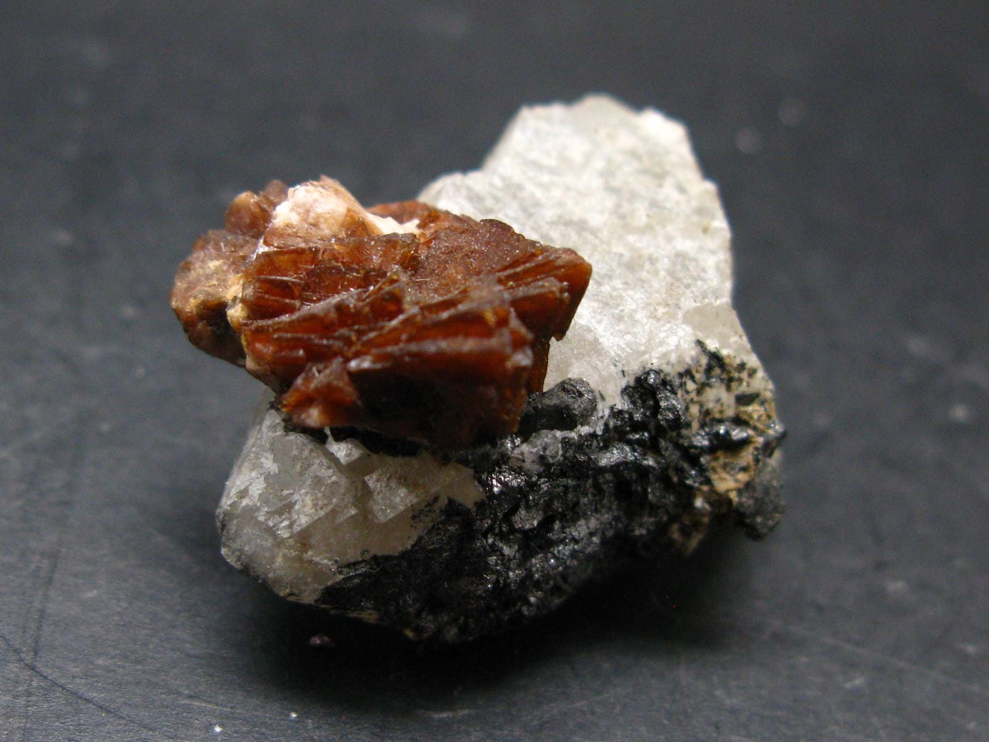 Rare Helvite on Quartz Cluster from China - 1.6" - 27.91 Grams