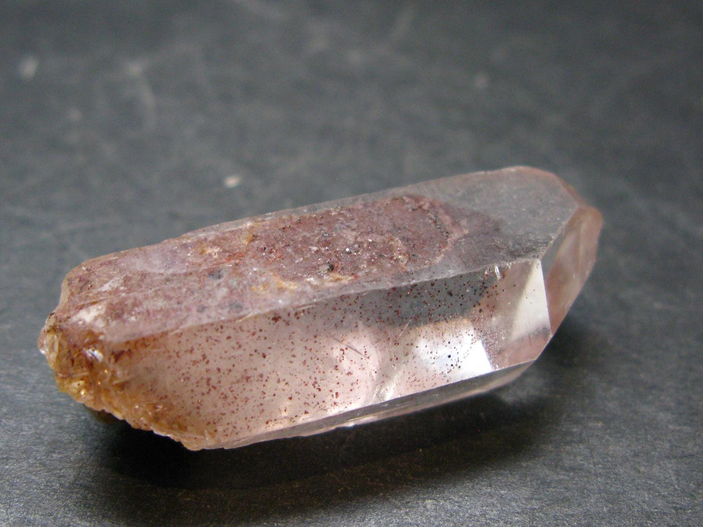 Phantom Hematite in Quartz Crystal From India - 1.5" - 12.33 Grams