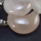 Symbol of Love and Beauty!! Lot of Three 3 Rich Pink Rose Quartz Moon Pendant from Madagascar