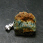 Rare Raw Blue Euclase Gem Crystal Silver Pendant from Zimbabwe - 0.9" - 2.73 Grams