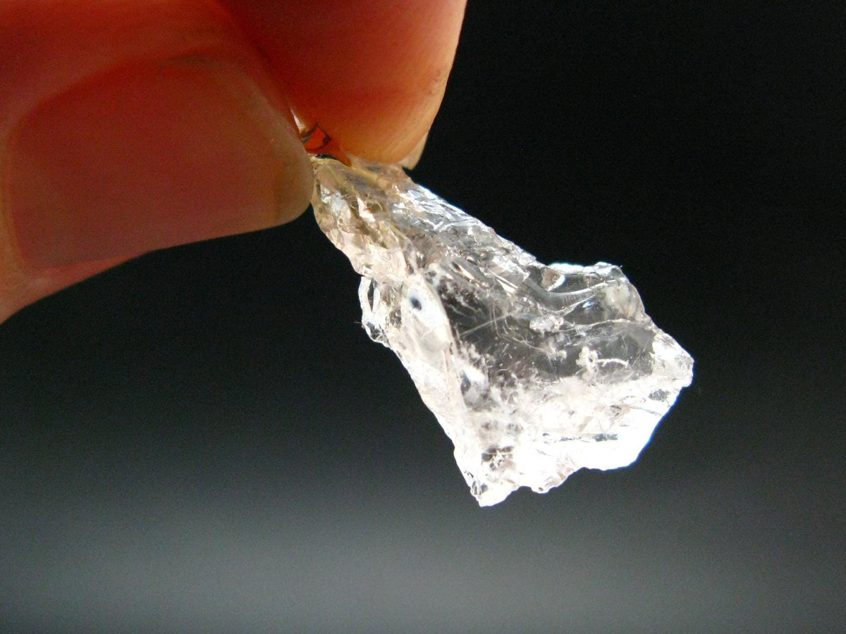 Goshenite Beryl Crystal 925 Silver Pendant From Brazil - 1.1" - 1.59 Grams