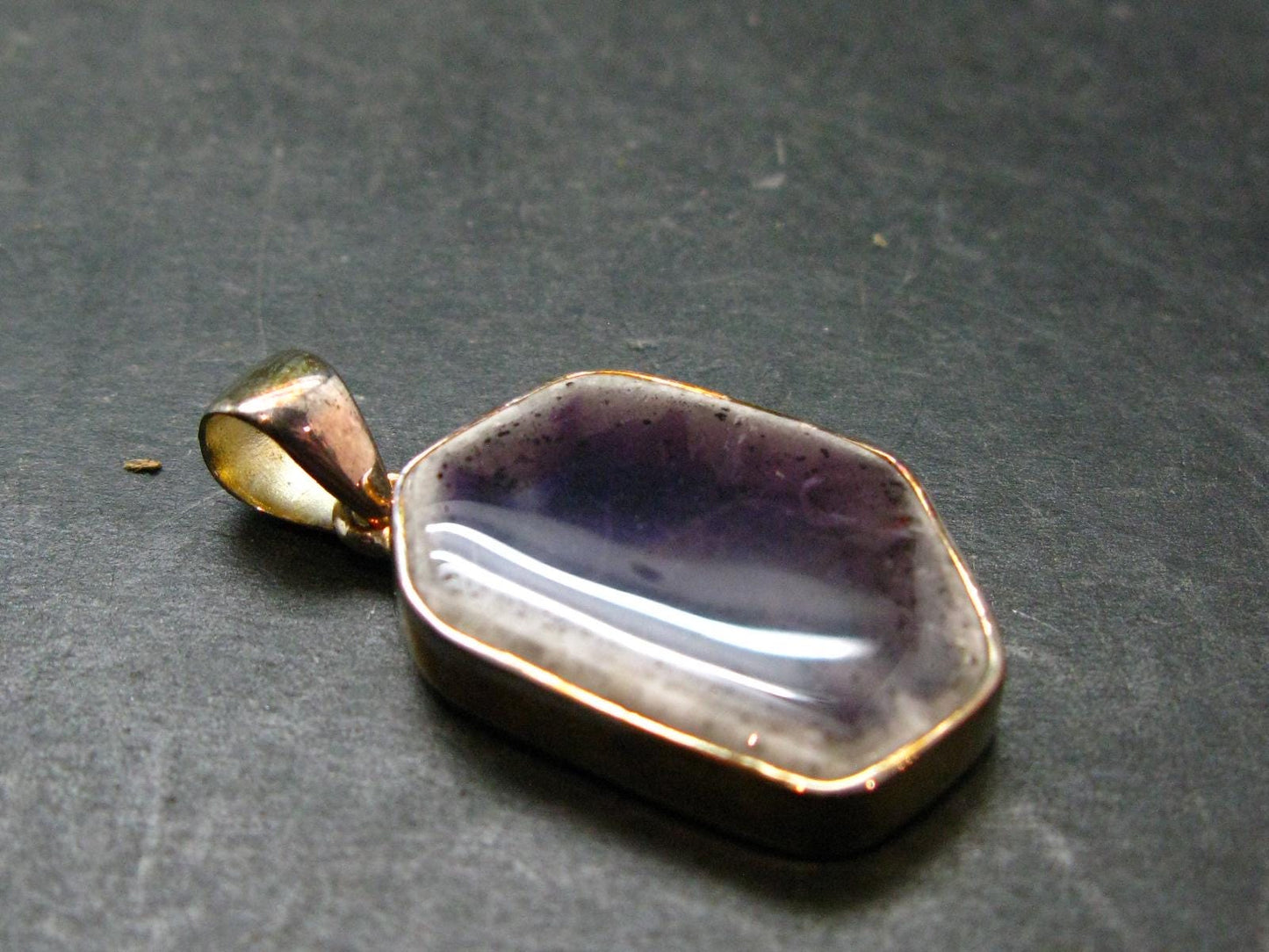 Atomic Trapiche Amethyst Sterling Silver Pendant From Brazil - 1.4" - 7.12 Grams