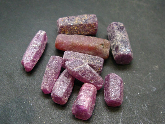 Lot of 10 Ruby Crystals from Winza Tanzania - 27.27 Grams