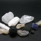 Synergy 12 Set Phenakite Moldavite Natrolite Petalite Danburite Tektite Scolecite Herderite Tanzanite Brookite 175.76 Gr
