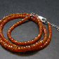 Orange Kyanite Genuine Necklace 4mm Faceted Beads - 18.37 grams