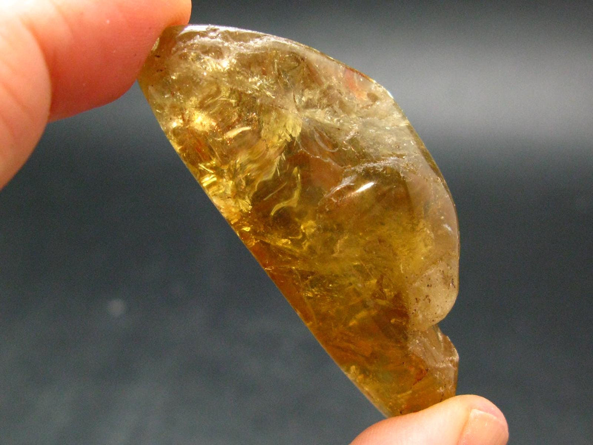 Nice Untreated Unheated Citrine Tumbled Stone from Zambia - 28.61 Grams - 2.0"