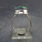 Uvarovite (Green Chromium Garnet) Cluster Silver Ring from Russia - Size 5.5 - 6.41 Grams