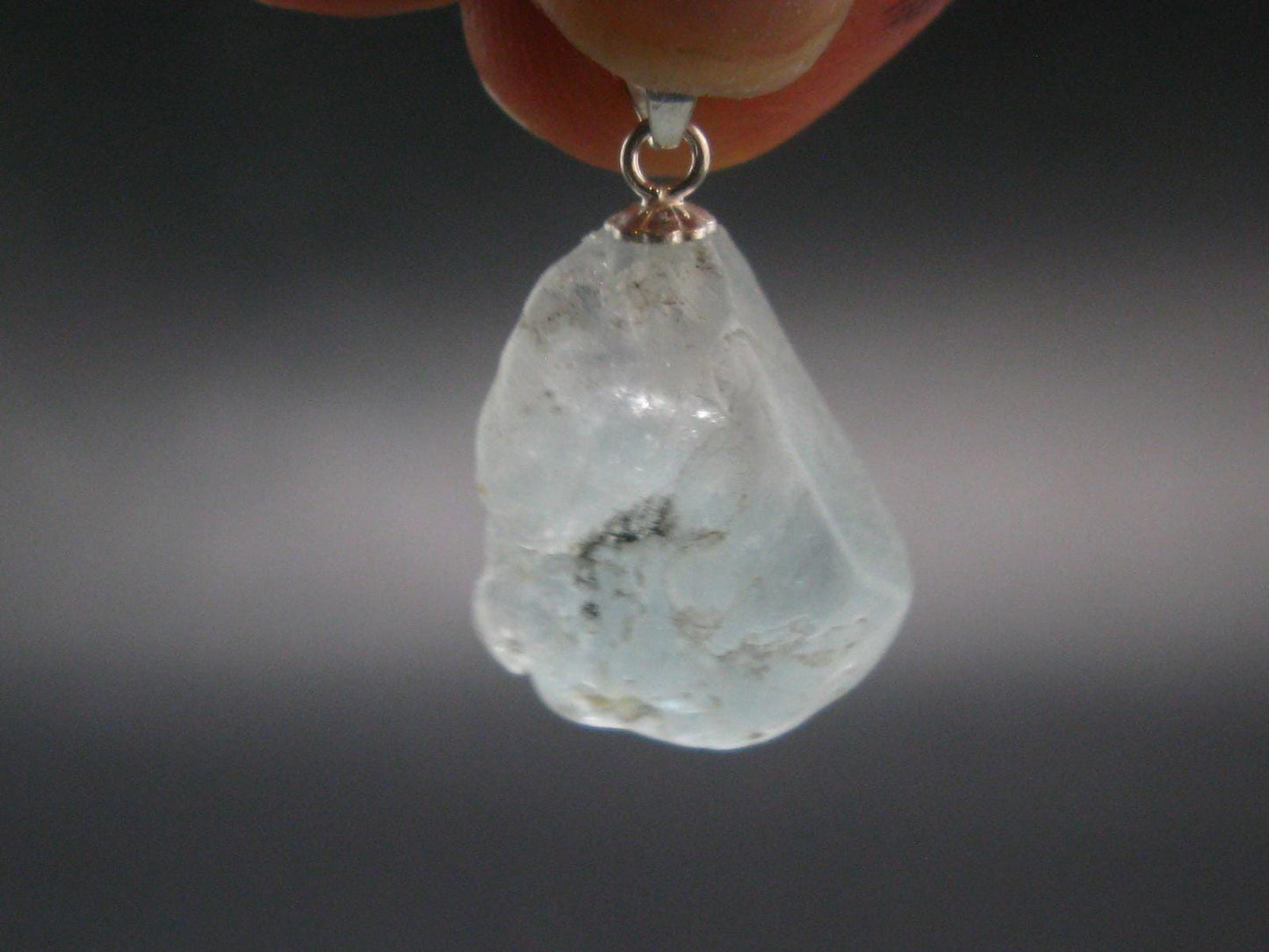 Natural Unheated Raw Gemmy Rich Blue Topaz Pendant from Brazil - 0.9" - 4.11 Grams