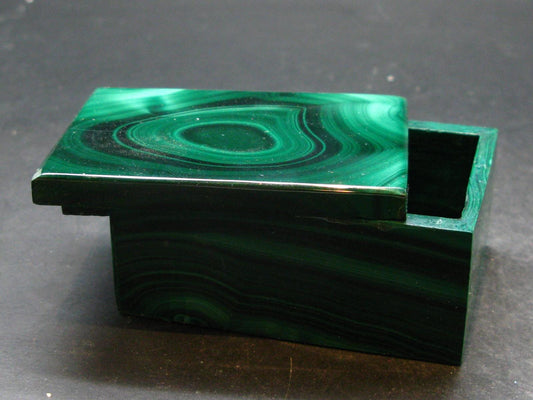 Rich Vibrant Green Malachite Box From Congo - 3.0" - 303.05 Grams