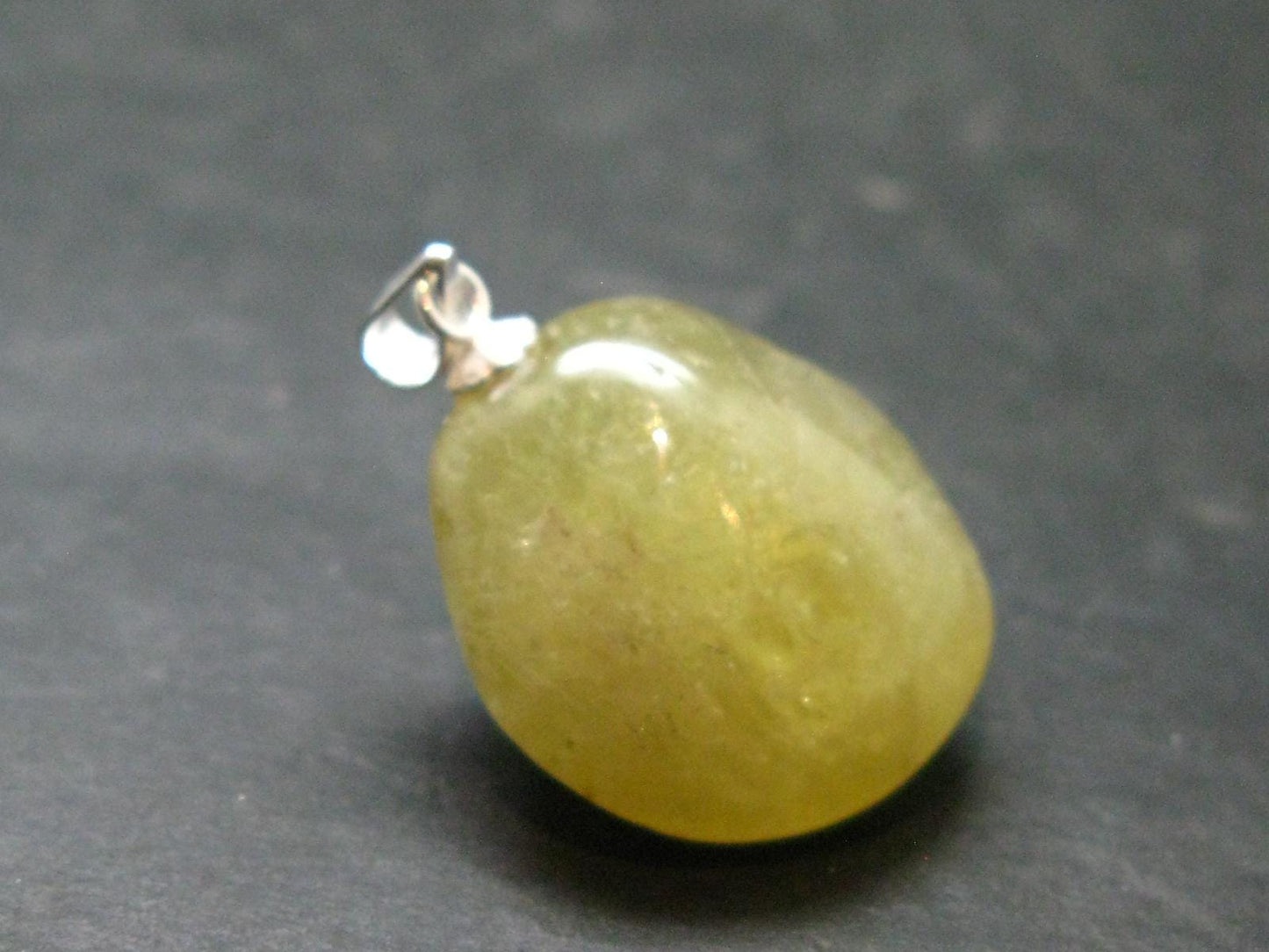 Large Gold Apatite Tumbled Pendant from Mexico - 8.0 Grams - 1.1"