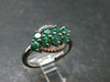 Emerald Faceted Silver Ring from Colombia - 3.69 Grams Total - Size 7.25