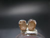 Hessonite Garnet Silver Stud Earrings From Canada - 0.6" - 1.53 Grams
