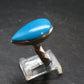 Genuine Turquoise Sterling Silver Ring Adjustable Size- 7.90 Grams