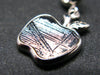 4.56 Billion Years Old Meteorite!!. Muonionalusta Meteorite Apple Silver Pendant from Sweden - 0.8"