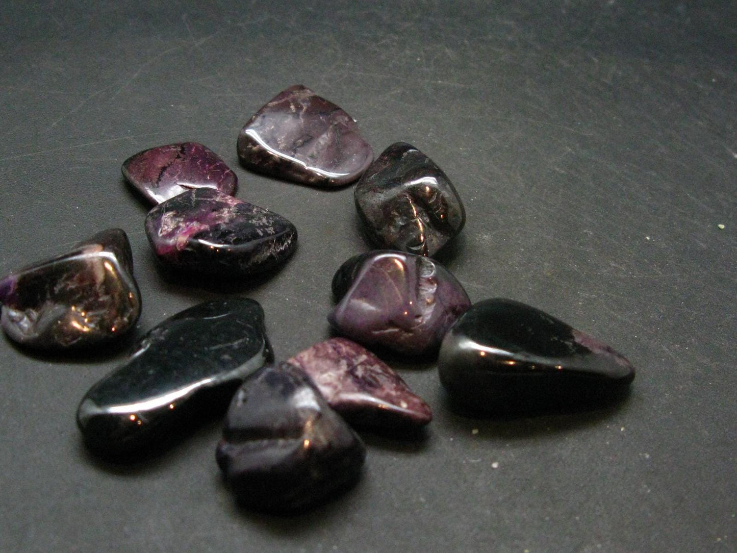 Lot of 10 Purple Sugilite Tumbled Piece From South Africa- 57.24 Grams