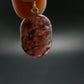 Strawberry Quartz Tumbled Silver Pendant - 1.0" - 3.45 Grams