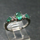 Emerald Faceted Silver Ring from Colombia - 1.96 Grams Total - Size 6