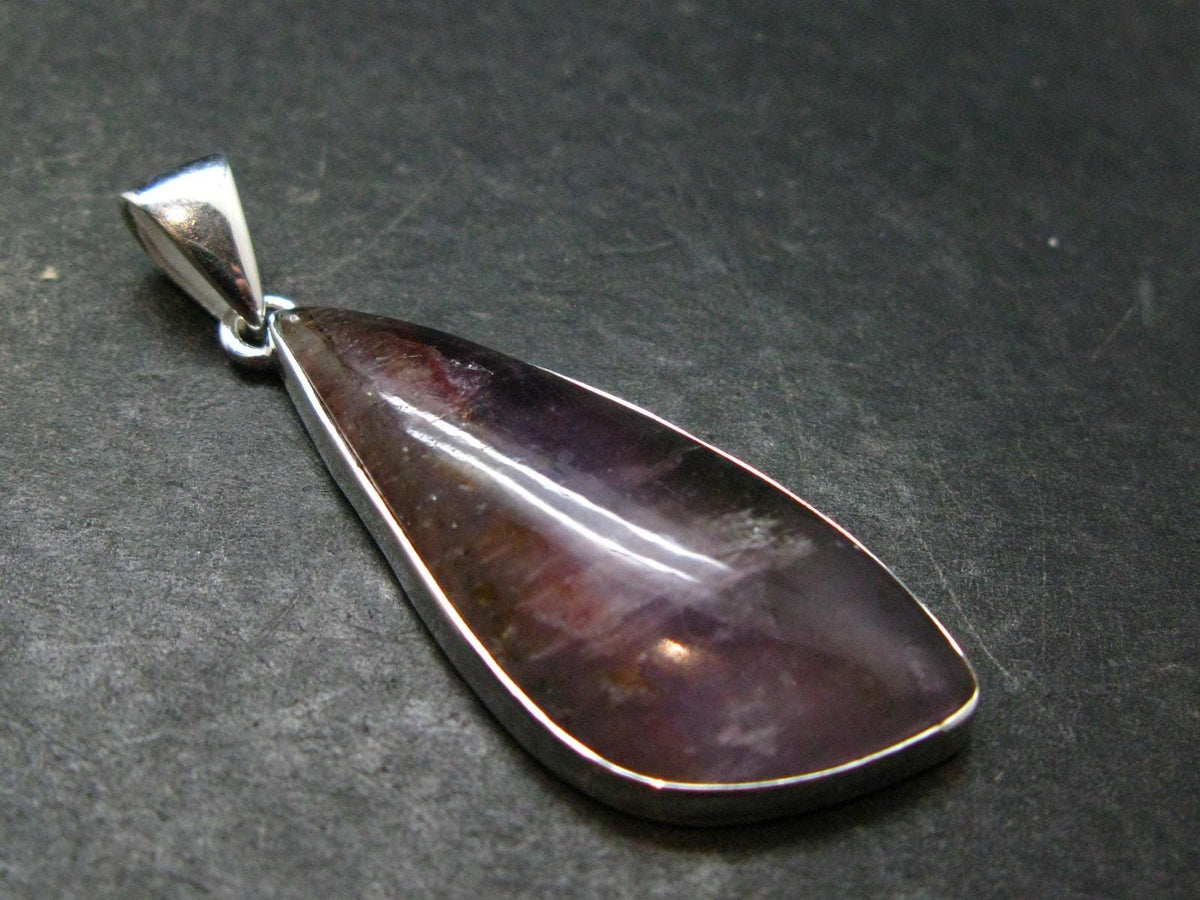Cacoxenite Super 7 Silver Plated Pendant From Brazil - 2.0" - 6.11 Grams