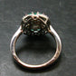 Emerald Faceted Silver Ring from Colombia - 3.86 Grams Total - Size 7