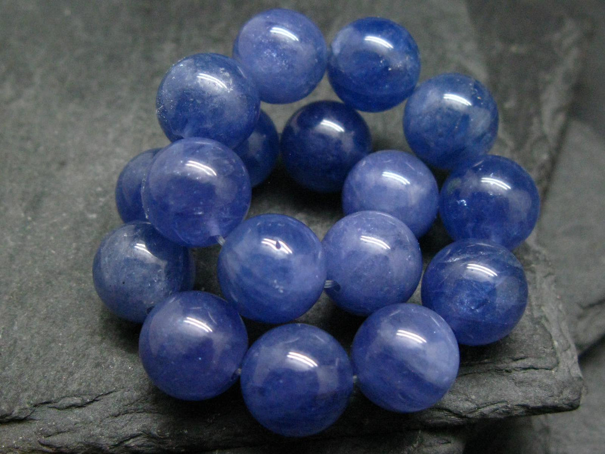 AAA Grade Gem Tanzanite Genuine Bracelet ~ 7 Inches ~ 11mm Round Beads