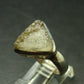 Natural Gem Raw Libyan Desert Glass Tektite Sterling Silver Ring from Libya - Size 6 - 6.47 Grams