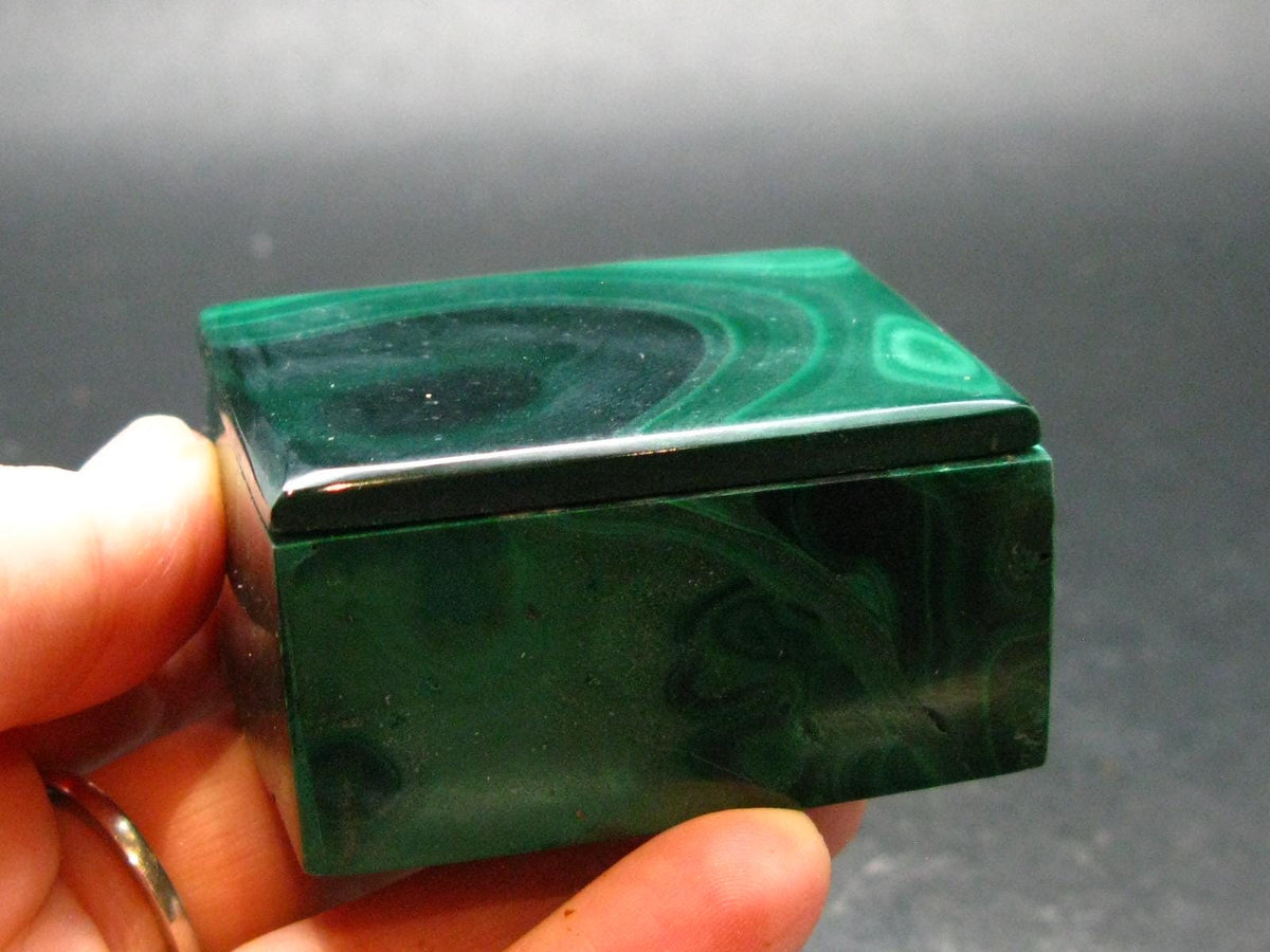 Rich Vibrant Green Malachite Box From Congo - 2.1" - 98.73 Grams