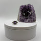 Cushion-Cut Amethyst Ring – Halo Design – Sparkling Silver Statement Jewelry - Size 9