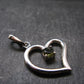 Moldavite Tektite Silver Pendant from Czech Republic - 1.3" - 4.07 Grams