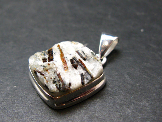 Astrophylite Astrophyllite Silver Pendant From Russia - 1.1" - 6.62 Grams