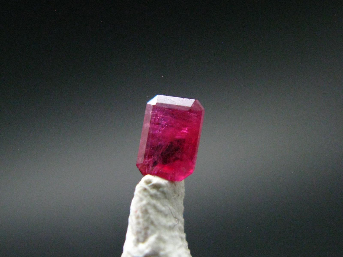 Beautiful Rare Gem Bixbite Red Beryl Emerald Cut Stone From Utah USA - 0.14 Carats - 3.7x2.8mm