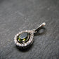 Moldavite Tektite Silver Pendant from Czech Republic - 0.8" - 1.34 Grams