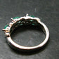 Emerald Faceted Silver Ring from Colombia - 2.97 Grams Total - Size 6.25