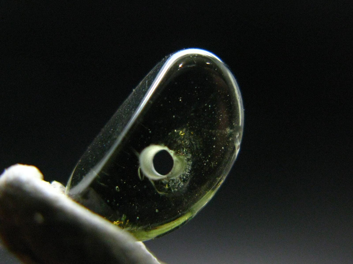 Moldavite Tektite Tumbled Bead from Czech Republic - 12 mm - 2.55 Carats
