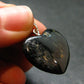 Silver Nuumite Nuummite Heart Pendant From Greenland - 1.0" - 3.77 Grams