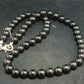 Shungite Necklace with 8mm Round Beads From Russia - 18"