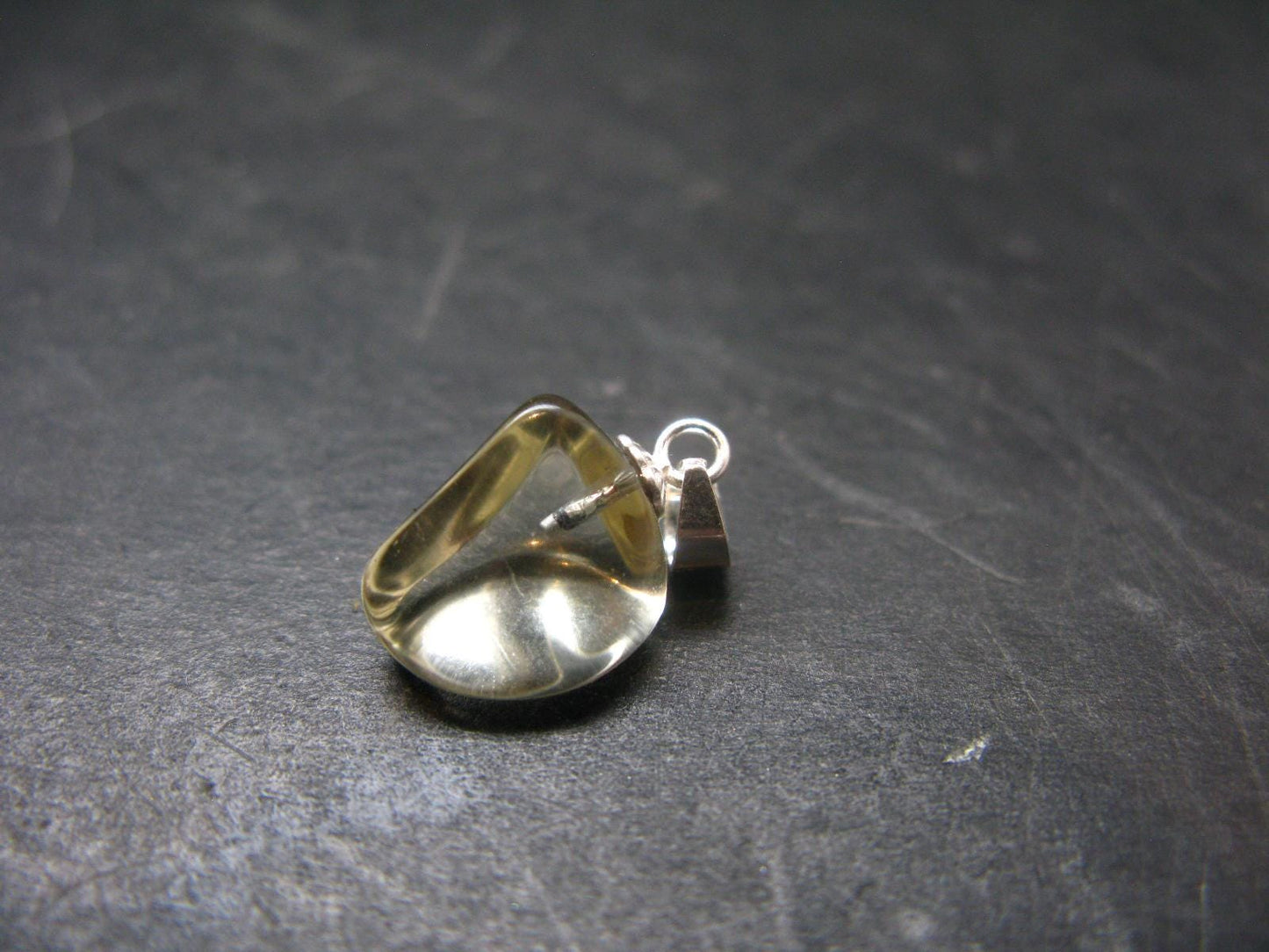 Bytownite Golden Labradorite Silver Pendant From Mexico - 0.6"