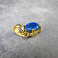Rare Black Opal Gold Plated Silver Pendant from Australia 0.6" - 0.93 Grams